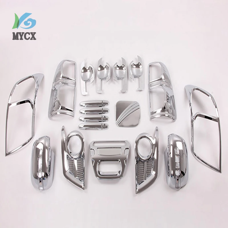 2012-2014 Per Toyota Hilux Accessori Cromati Abs Kit Cromati Per Toyota Hilux Vigo Car Styling Decorativo Hilux Parts 22Pcs