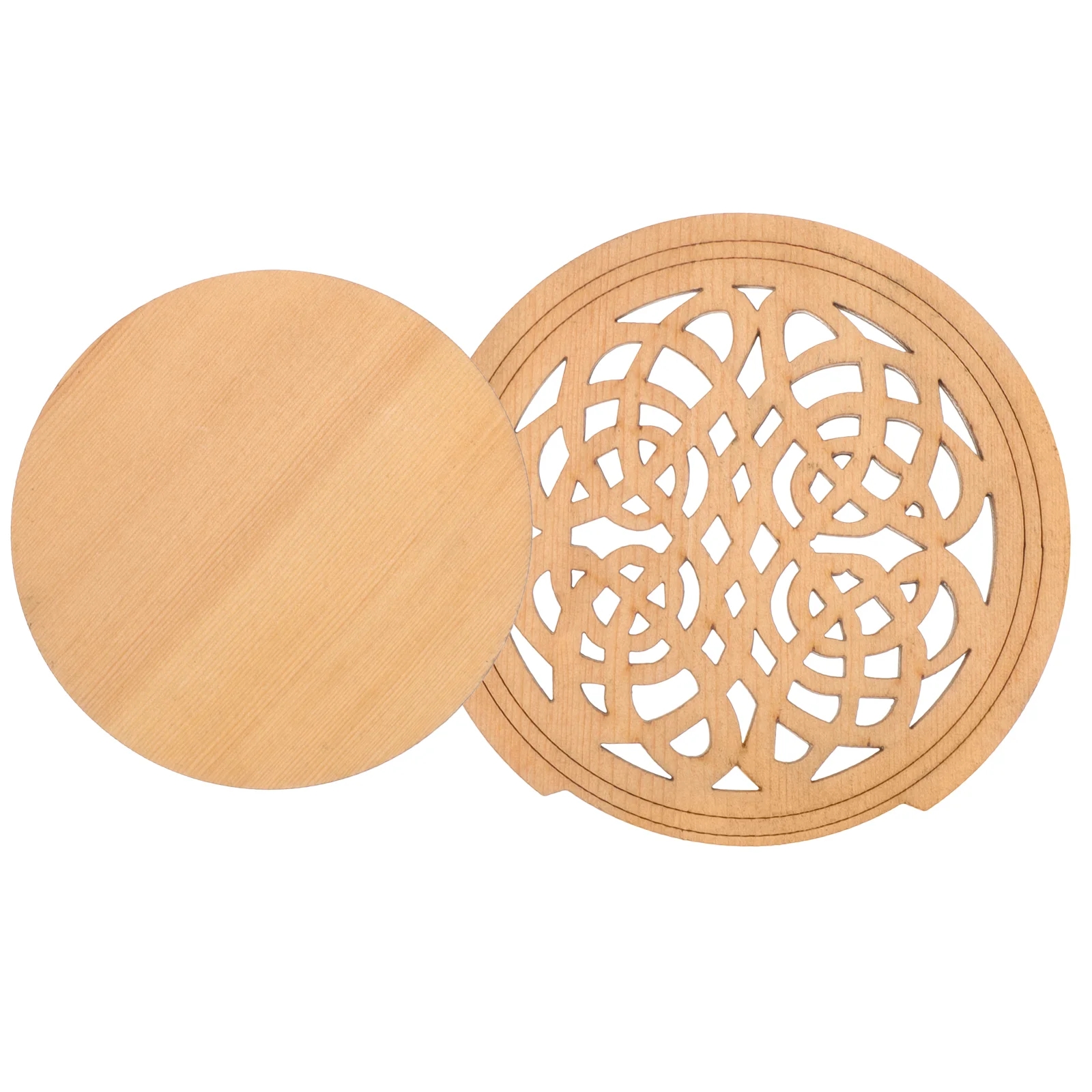 Foro Sonoro In Legno Cerchio Folk Electric Box Chitarra Acustica Copertura Anti-Howling Muto Solid Covers Chitarre