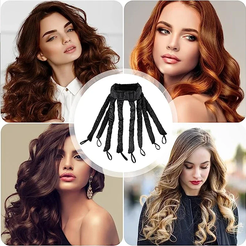Octopus Heatless Curling Rod Headband Curls Silk Ribbon Sleeping Wave Formers No Heat Curls Ribbon Lazy Hair Bigodino Hair Rollers