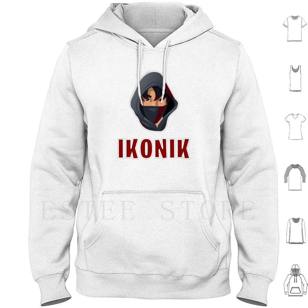 Ikonik Skin Felpe Con Cappuccio Manica Lunga Ikonik Skin Battle Royale Ikonik Red Gaming