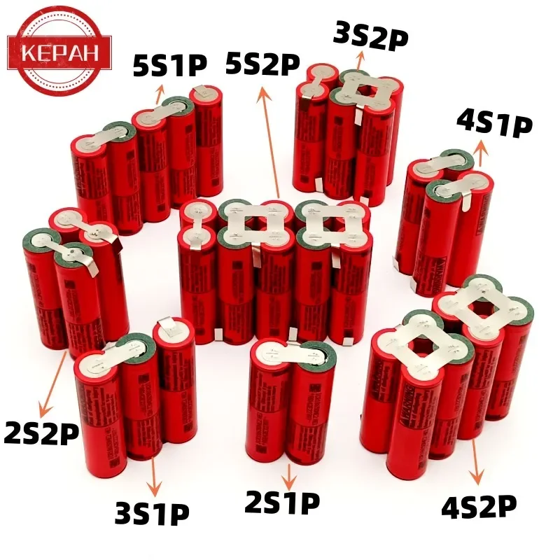 Batteria Ricaricabile Li-Lon Cacciavite Elettrico Trapano Elettrico 2 S1P 2 S2P 3 S1P 3 S2P 4 S2P 5 S1P 5 S2P 2500Mah 5000Mah 18650