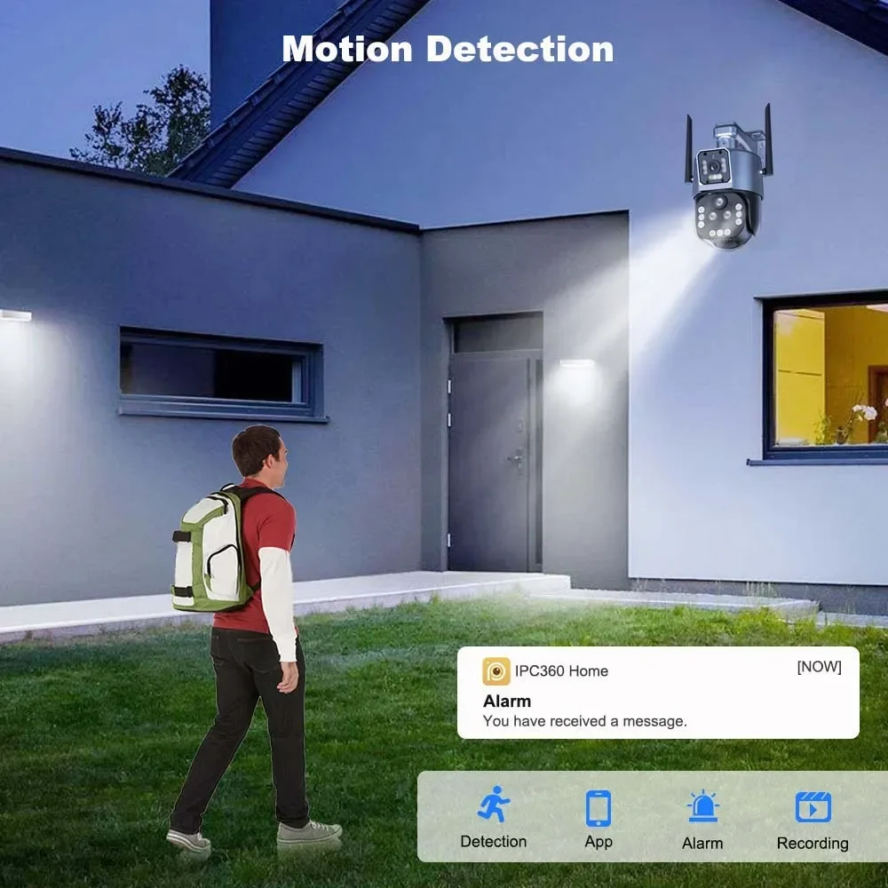 Telecamere Smart Home Security Camera 8K 16Mp Quattro Lenti Cctv Cam Wifi Ip Camera 20X Zoom Ptz Outdoor Wireless 4K Videosorveglianza