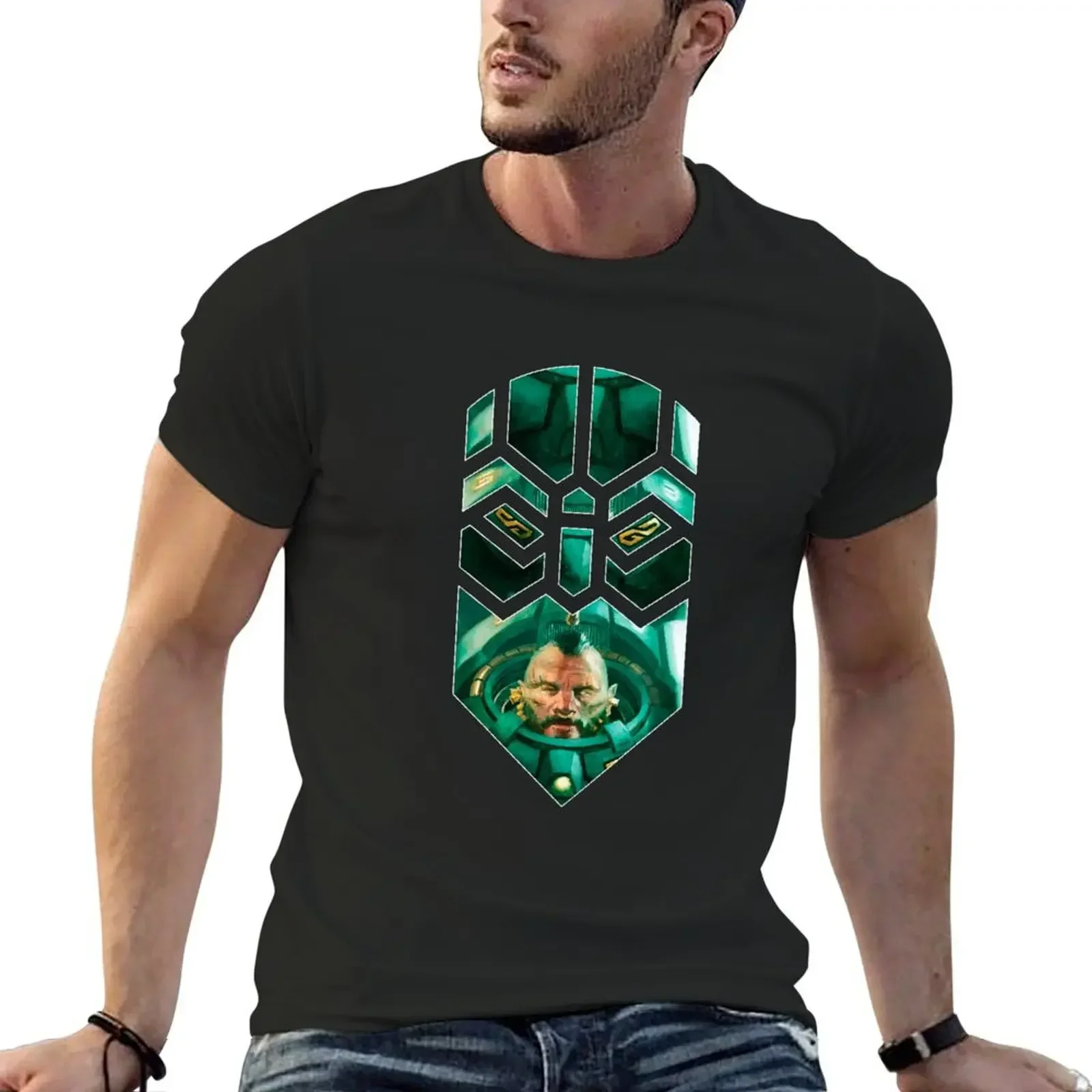 T-Shirt Con Logo Verde Votann League Of Votann T-Shirt Da Uomo Vintage Con Top Carini