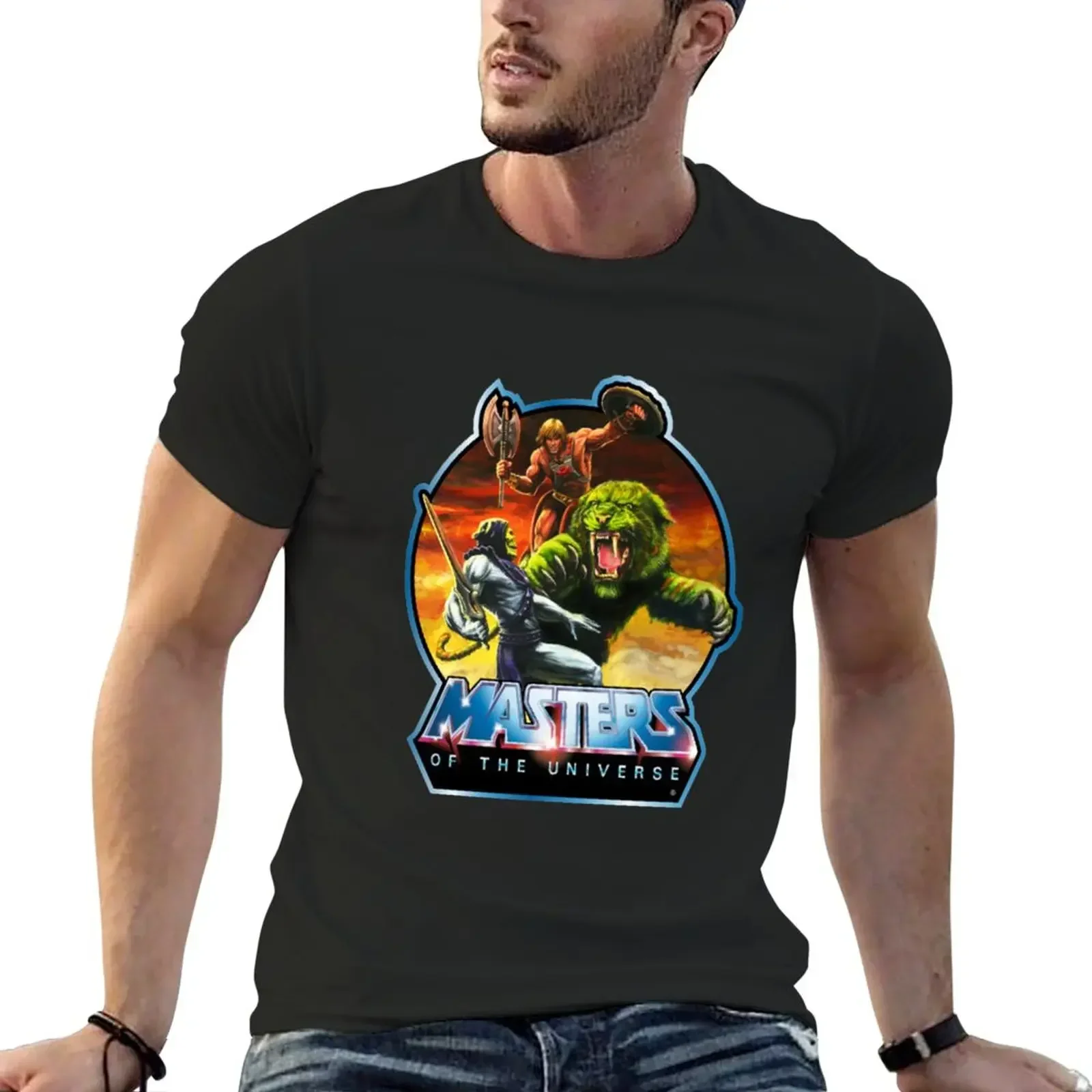 T-Shirt Heman Abbigliamento Estetico Ragazzi Bianchi Manica Corta Tee Uomo