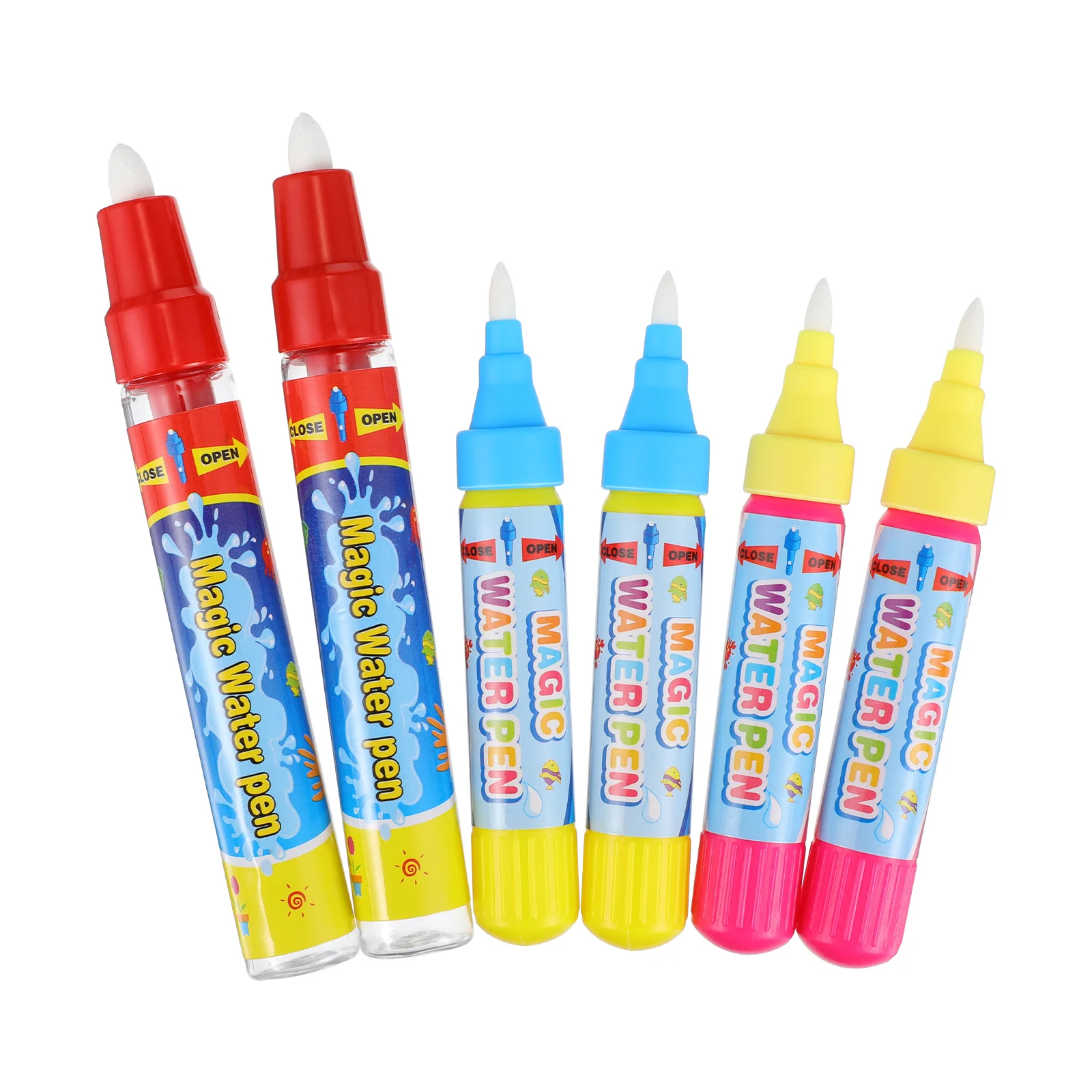 6Pcs Penne Per Disegno Ad Acqua Per Bambini Penne Per Scarabocchi Pittura Penne Giocattolo Divertenti Penne Da Disegno Per Bambini Puntelli Per L'Asil