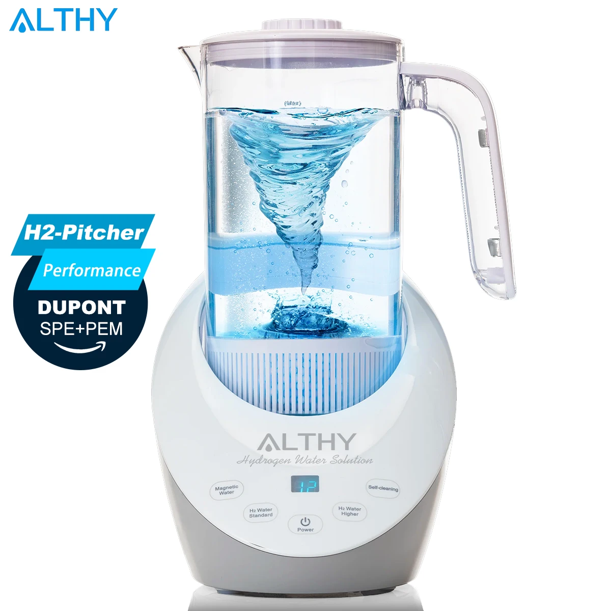 Althy Hydrogen Water Brocca Generator Machine Brocca Bottle Spe & Pem Technology. Filtro Bilanciato Per Solfito Di Calcio Ph Per Acqua Purificata