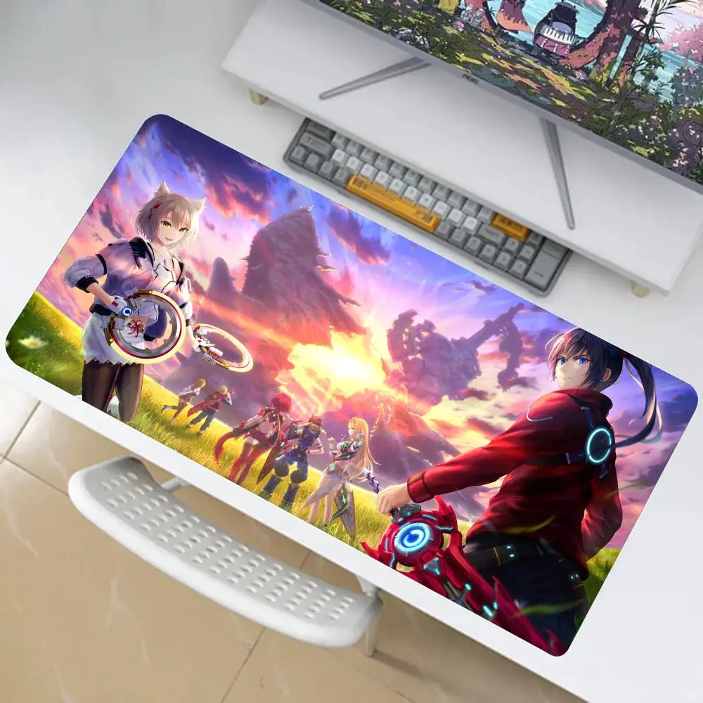 Mause Gamer Computer Desk Carpet Large Mouse Pad Xenoblade Chronicles Leather Pu Mouse Pad Computer Gaming Accessories Desk Mat Cabinet Mat