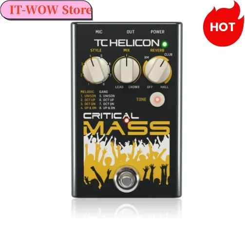 Tc-Helicon Critical Mass Vocal Stompbox Semplice Controllo A Tre Pomelli Preamplificatore Per Microfono A Basso Rumore Per Vocals Di Grandi Gruppi