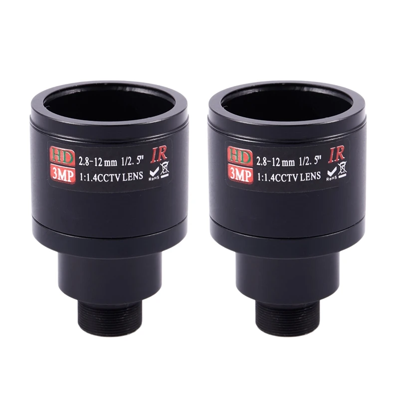 2X Hd Cctv Lens 3.0Mp M12 2.8-12Mm Varifocal Cctv Ir Hd Lens,F1.4, Zoom Di Messa A Fuoco Manuale