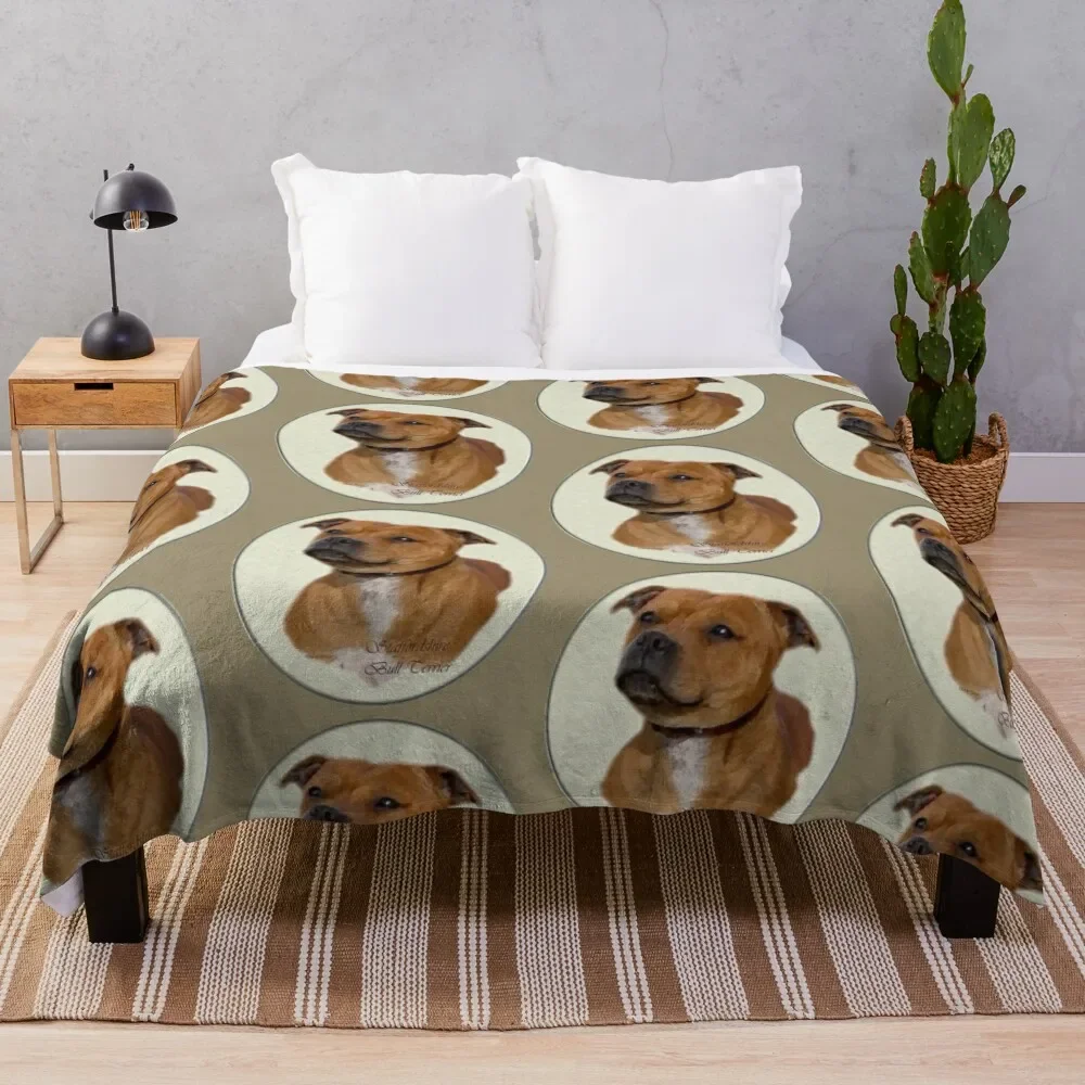 Stafter Bull Terrier Art Gifts Throw Coperta Furrys Soft Plush Plaid Luxury Brand Coperte