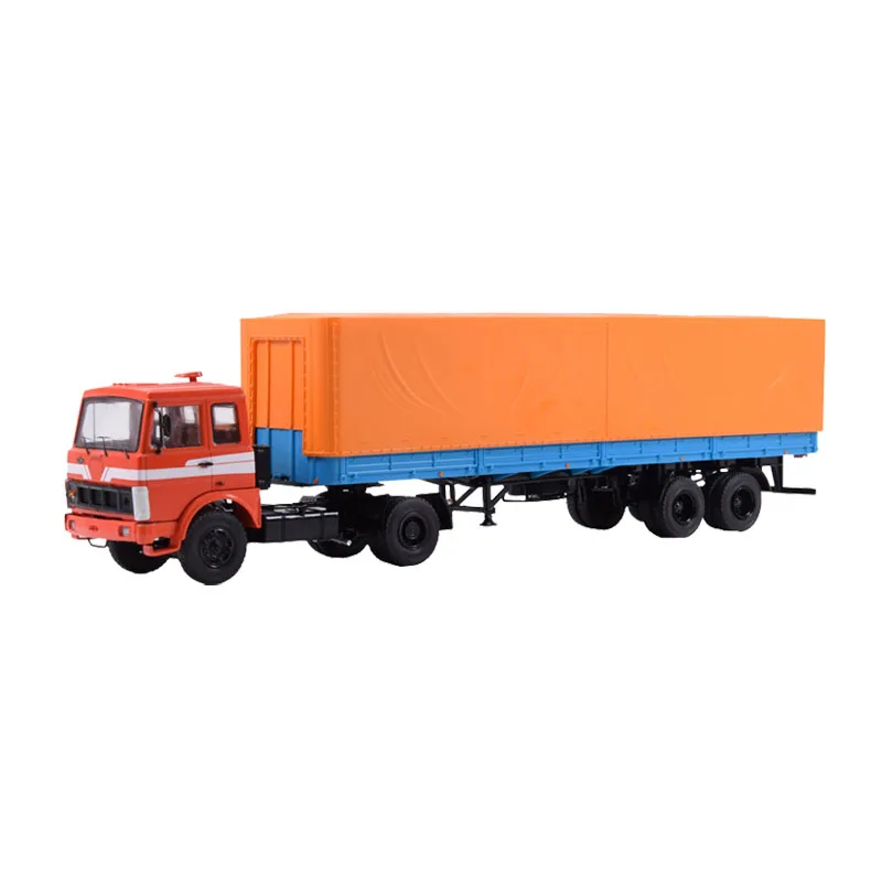 1:43 Russo Maz-5432 Trattore In Lega Modello Maz-93971 Rimorchio In Bielorussia Collezione Di Giocattoli Pressofusione Pcl47050
