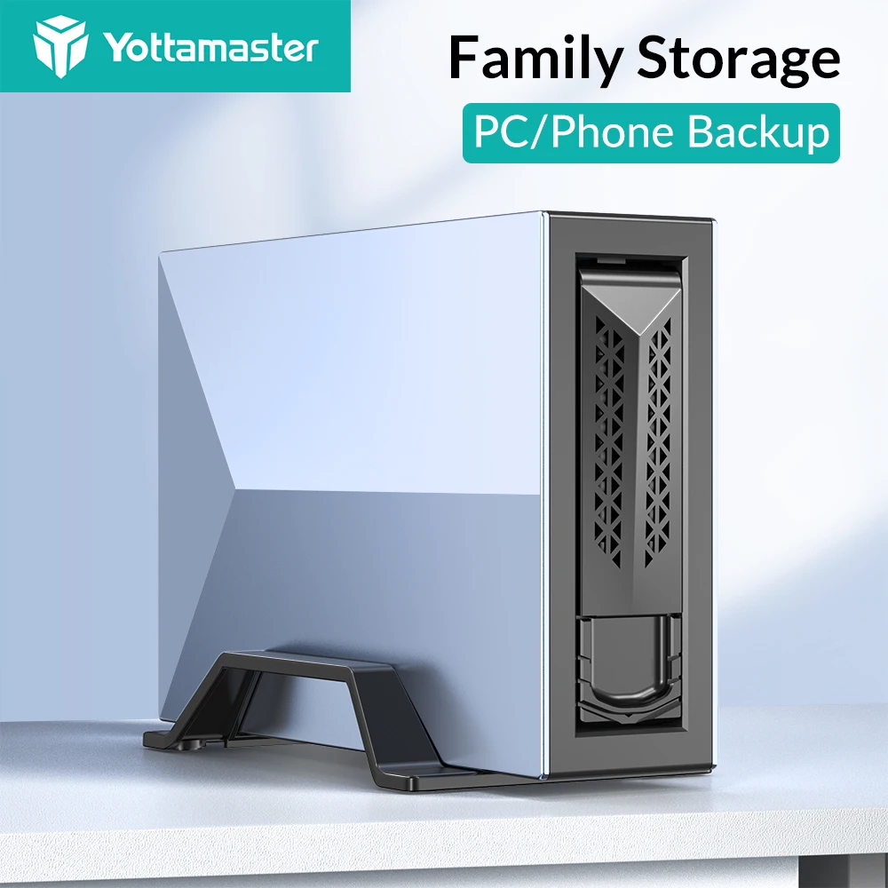 Yottamaster 2.5 ''3.5 ''Pollici Nas Storage Home Personal Remote Access Cloud Server Usb3.2 Hdd Ssd Sata Enclosure Pc Laptop Case