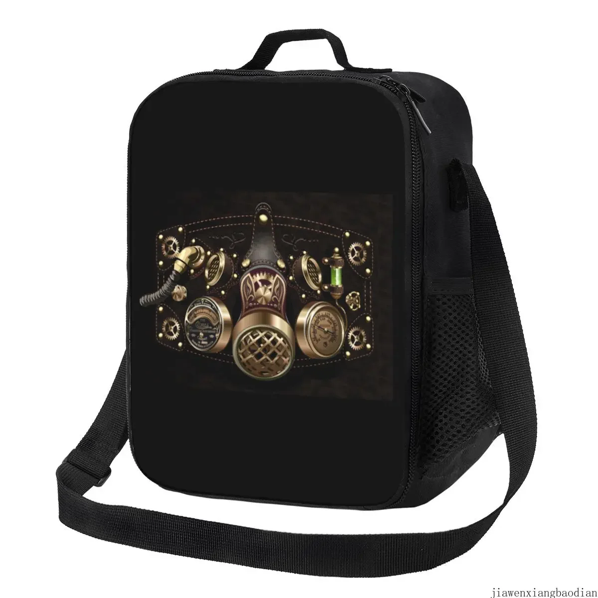 Retro Steampunk Parapunk Metall Resuable Lunch Box Per Impermeabile Fighter Pilot Thermal Cooler Food Insulated Lunch Bag Student