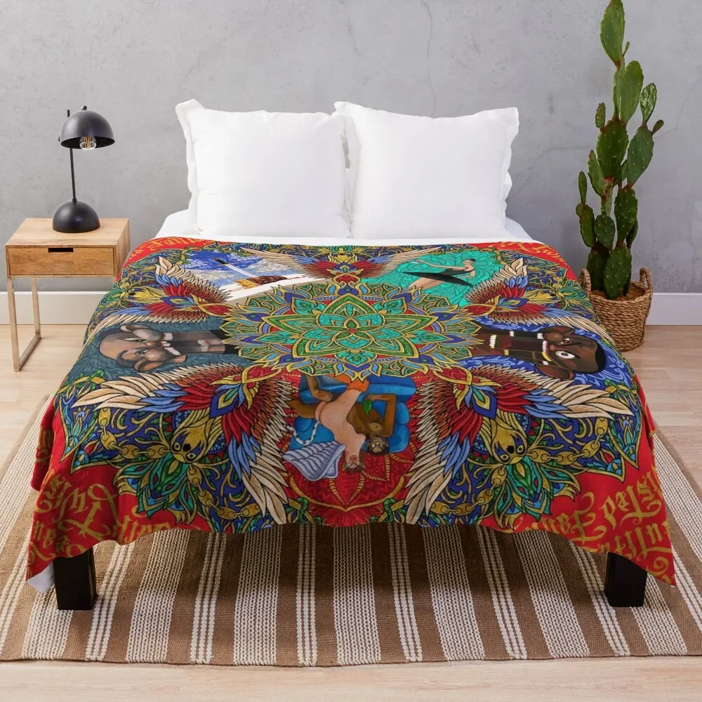 My Beautiful Dark Twisted Fantasy Mandala Throw Coperta Peluche Shaggy Heavy Coperte