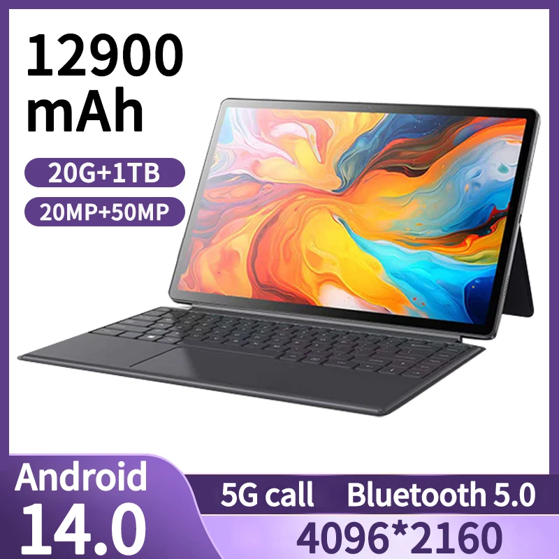 10.11.12.14 Pollici Tablet Android 14.0 Dual Sim Card 5G Call Wifi Gps Tastiera In Lingua Globale Google Store Netflix Guarda Film