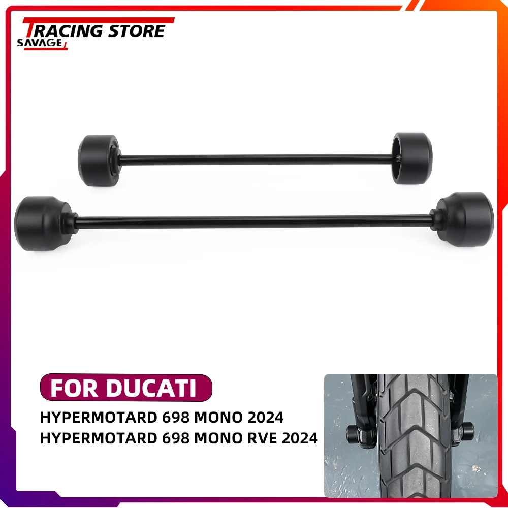 2024 698 Anteriore Assale Posteriore Forcella Crash Cursori Per Ducati Hypermotard 698 Mono Rve Moto Protector Mozzo Ruota Accessori Mozzo