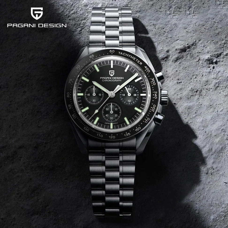 2024 Pagani Design New Men Watche Top Orologio Meccanico Di Lusso Per Uomo Cronografo Automatico Con Data Di Velocità Ar Sapphire Mirror Wrist