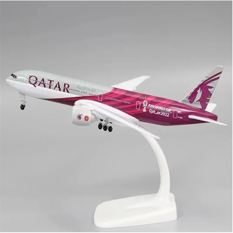 Lega Di Metallo Air Qatar Airways Boeing 777 B777 Modello Di Aeroplano Diecast Air Plane Model Aircraft W Wheels Landing Gears 20Cm
