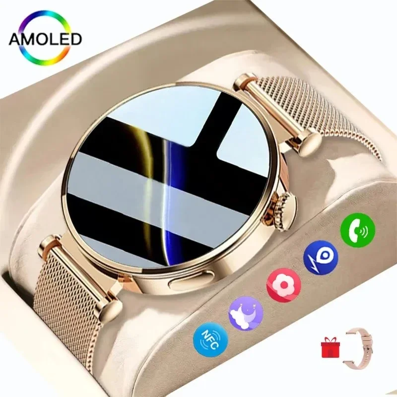 Gt4 Mini Smart Watch Women Gps Tracker Schermo Amoled Bluetooth Call Fashion Smartwatch Caricabatterie Wireless Per Android Os Ios Watch