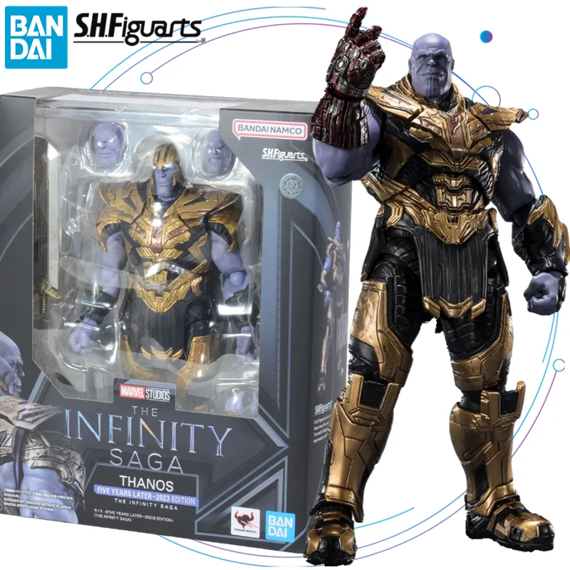 Disponibile Originale Bandai Shfiguards: Endgame Thanos (Cinque Anni Dopo-2023) Edizione Anime Toy Shf Action Figurine Gift