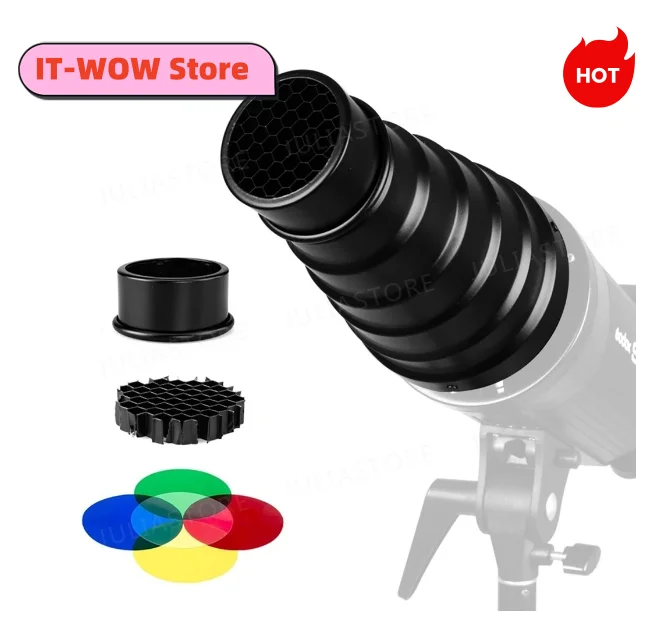 Godox Sn-01 Bokens Mount Large Snoot Photography Studio Flash Light Raccordi Accessori Per Godox S-Type De300 Sk400 Ii