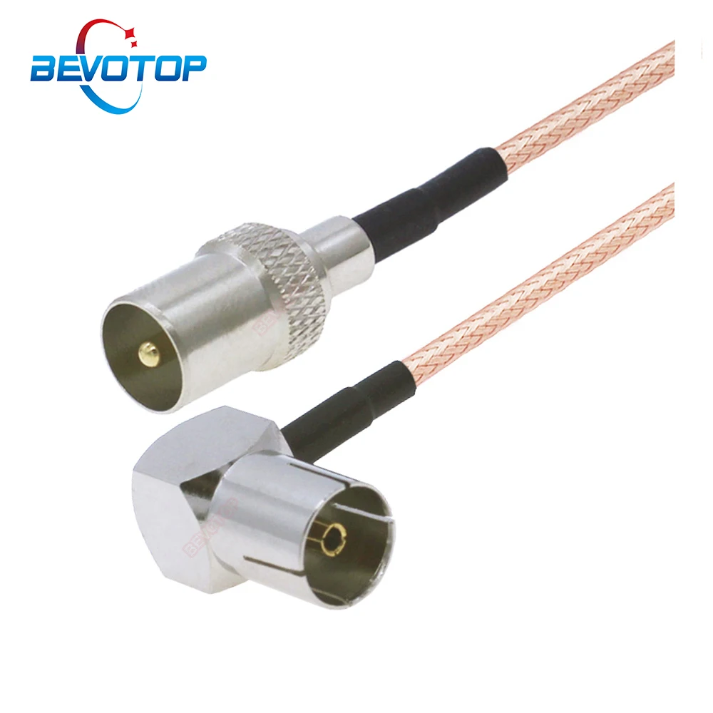 75Ohm Rg179 Tv Via Cavo Maschio A Tv Femmina 90 ° Spina Ad Angolo Retto 75Gigabrg-179 Treccia Tv Cavo Antenna Ponticello Tv Antenna Rf Cavo Coassiale