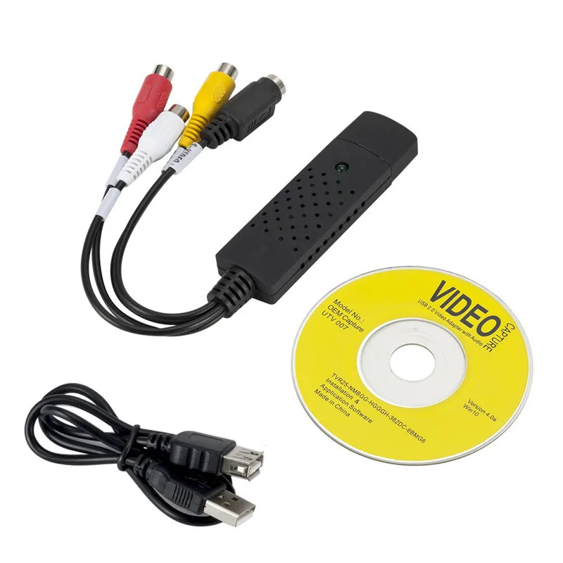 50 Pz Usb 2.0 Cattura Convertitore Video Digitale Audio Easycap Card Box Vhs Vcr Tv A Dvd Recorder Supporto Per Windows 2000/Xp/7