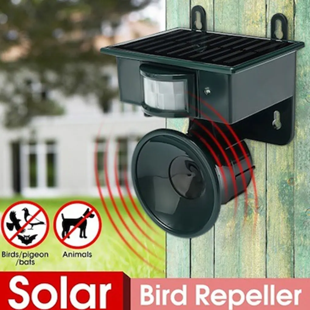 Solar Sonic Animal Repeller Bird Repeller Wild Animals Away Tool Outdoor