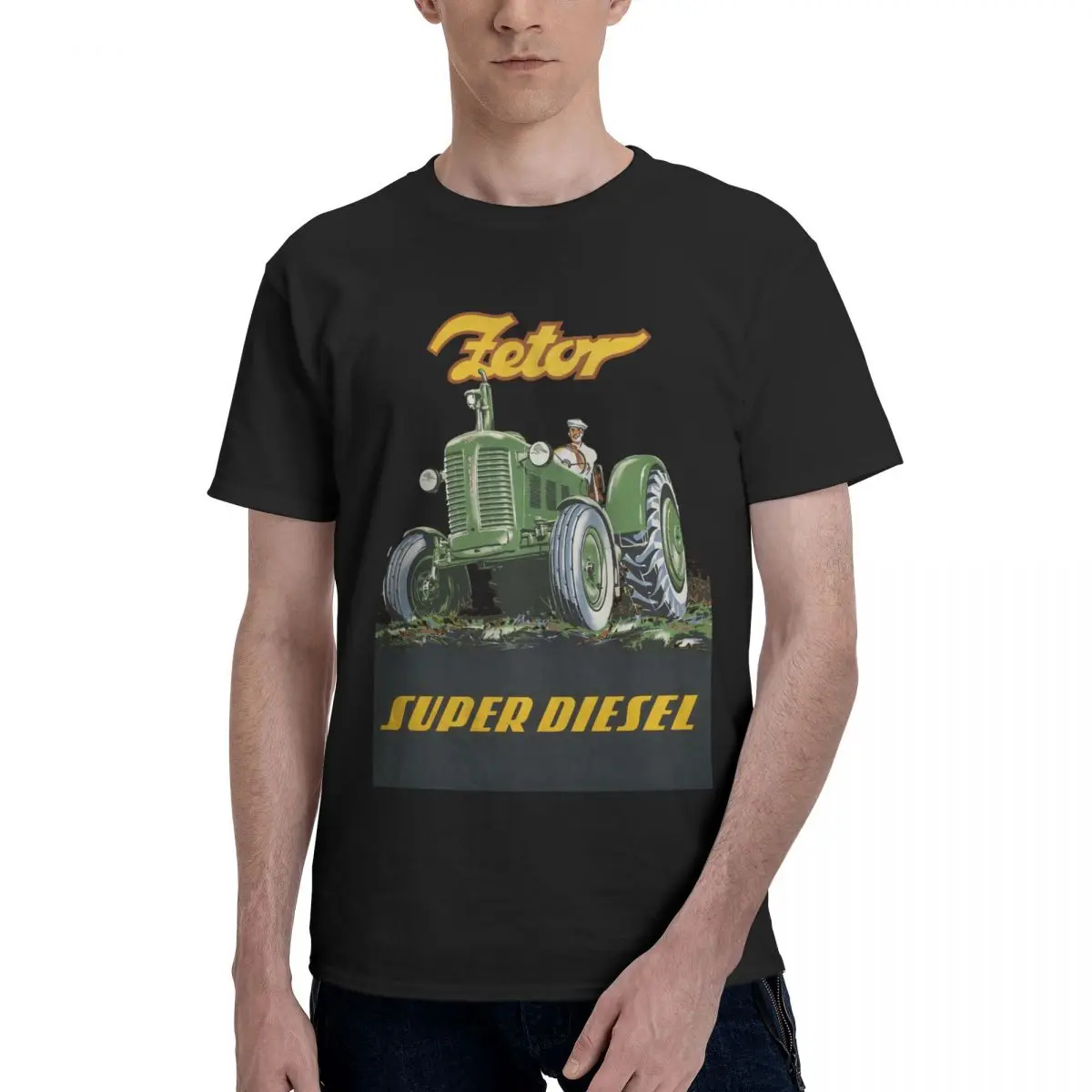 T-Shirt Da Uomo In Cotone Super Diesel Tractor Zetor Manica Corta Vintage Y2K Style Graphic Harajuku T Shirt Personalizzata