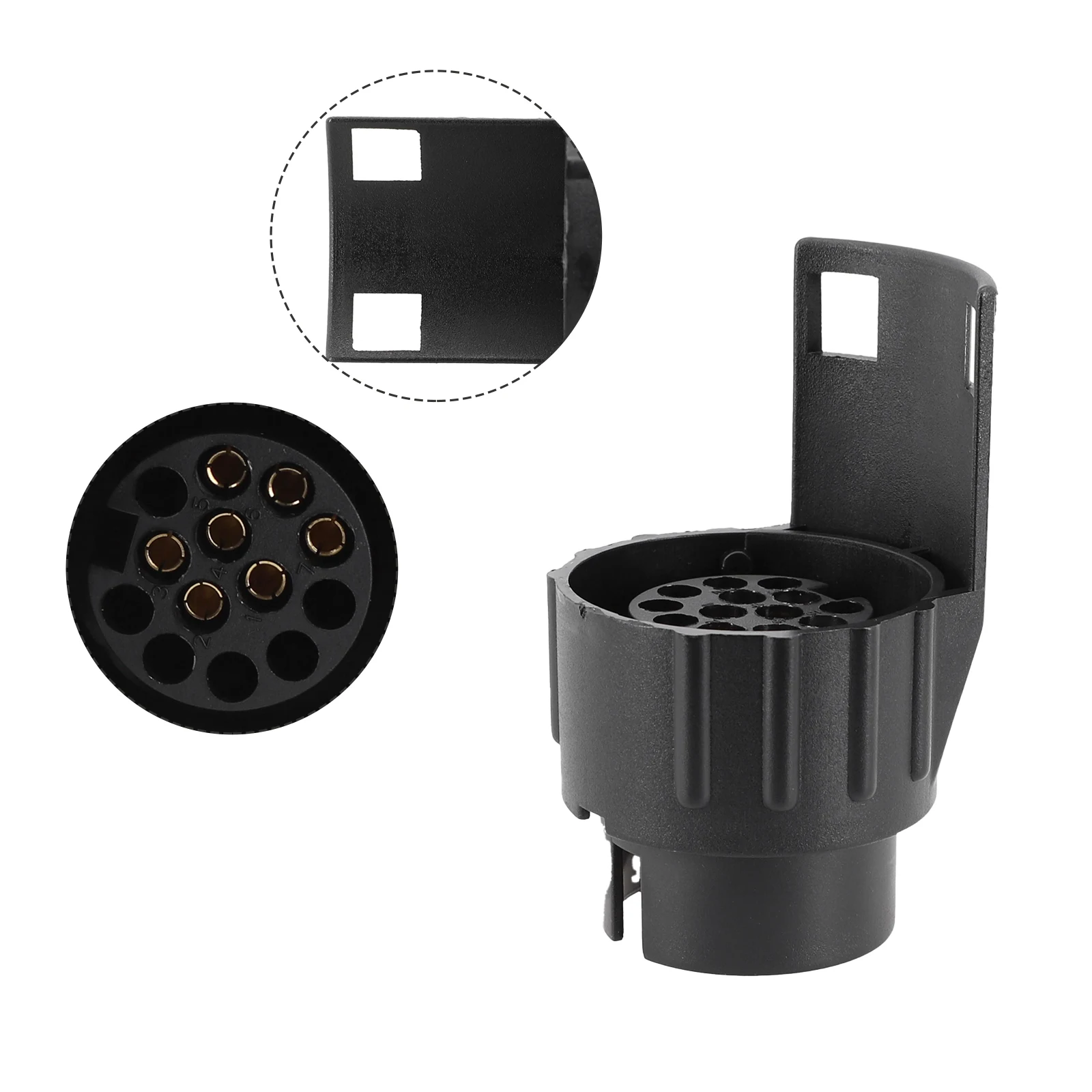 Presa Di Traino Rv Towbar 1 Pz Accessori Nero Camper Caravan Converter Parti Leggere Plastica E Ottone 12V Dc