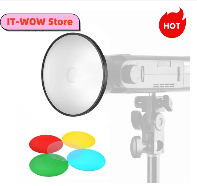Copertura Riflettore Standard Godox Ad-M Con Gel Filtranti A 5 Colori Per Godox Ad200 Ad360 Ad360Ii Ad180