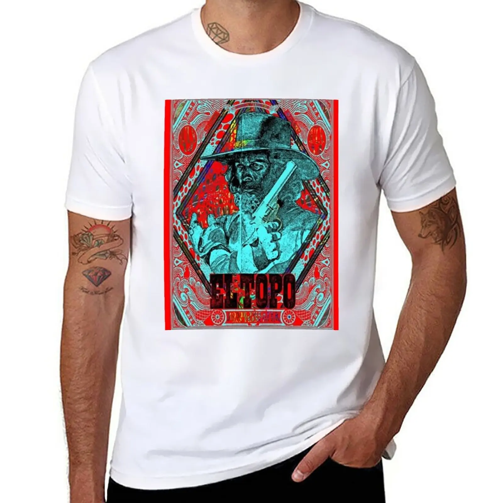 El Topo Poster Art T-Shirt New Edition Summer Clothes Plain Mens Champion T-Shirt