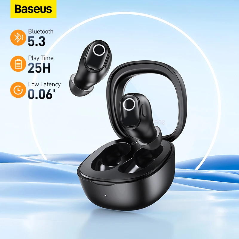Baseus-Verdadeiro Auscultadores Sem Fio Bluetooth, Mini Fones De Ouvido Hifi, Fone De Ouvido Esportivo, Gamer Tws, Touch Control