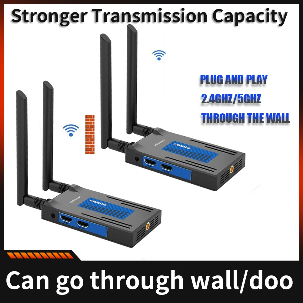 200M 250M Wireless Hdmi Extender Trasmettitore Video Ricevitore Splitter Schermo Per Yolobox Pro Live Streaming Ps4 Fotocamera Pc A Tv