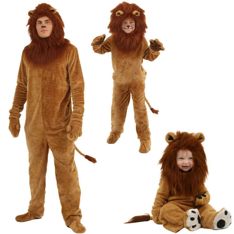 Cartoon Cute Lion King Cosplay Tuta Adult Kids Unisex Body Party Costume Completo Halloween Carnival Outfit