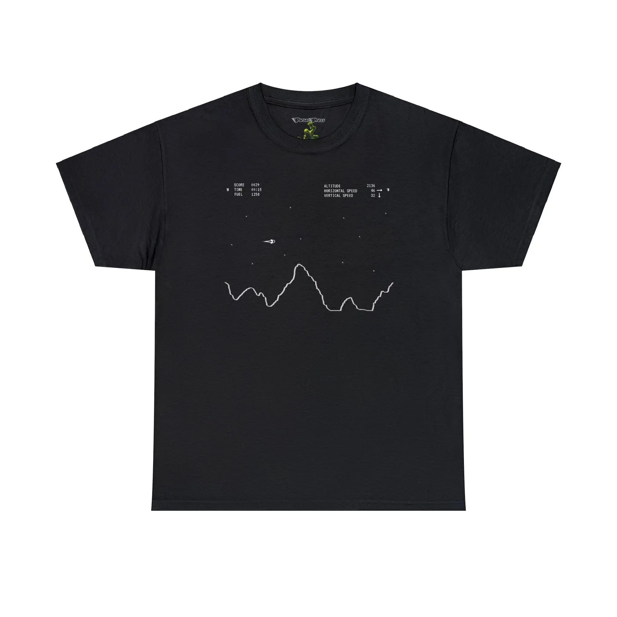 Lunar Lander Fan Art Videogioco T-Shirt In Cotone, Videogioco Classico Arcade, 1980S Gen X Arcade Game Classic