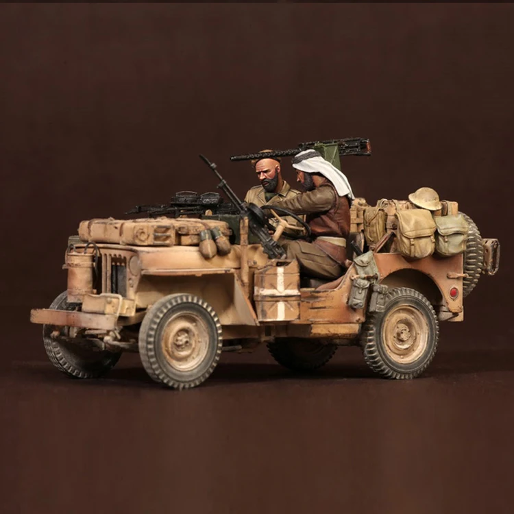 1/35 Sas Crew Set 2-Nord Africa Non Incluso C Resin Model Soldier Gk Wwii Gran Bretagna Kit Non Assemblato E Non Verniciato