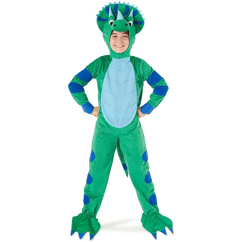 Halloween Dinosaur Cosplay Green Dinosaur Tuta Tyrannosaurus Rex Costume Cosplay Kid