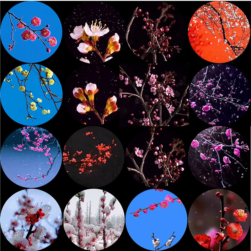 Fltmrh Plum Blossom Argento Nero Arancione Rosa Chiaro Beige Oro Rosso Vetro Cabochon Occhi 6Mm-30Mm Giocattoli Accessori Gioielli Fai Da Te