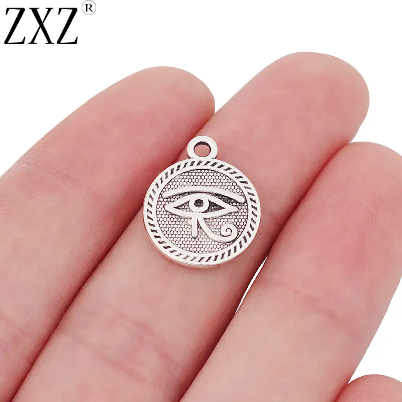 Zxz 20 Pz Argento Antico Occhio Di Horus Egiziano Pagan Wiccan Simbolo Charms Pendenti Perline Per Collana Braccialetto Creazione Di Gioielli