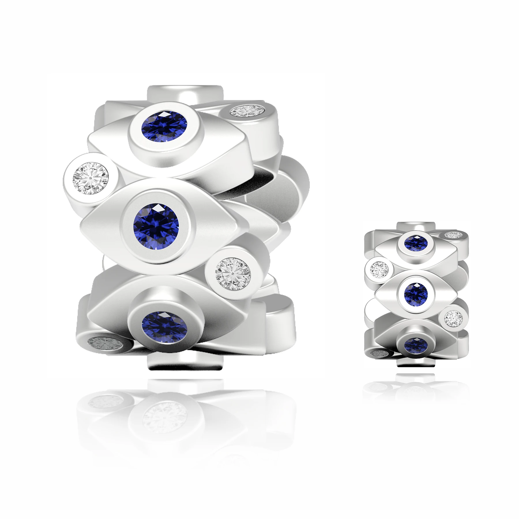 Fc Jewelry Fit Original Pan Charms Bracciale 925 Sterling Silver Turkish Evil Eye Interlined Beads Per Fare Le Donne Berloque Fai Da Te