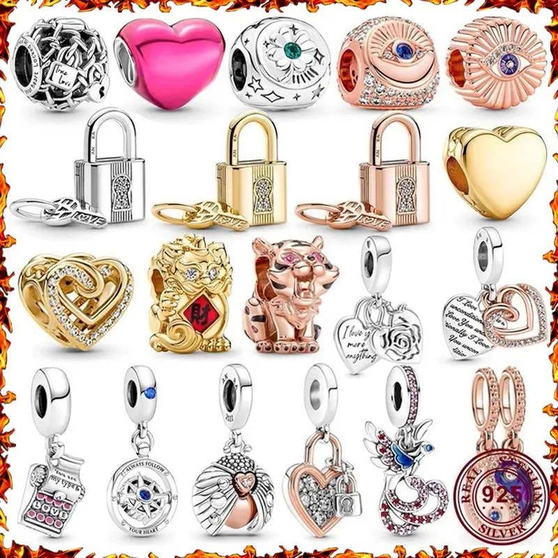 New Hot 925 Silver Exquisite Phoenix All Know Eye Love Lock Ciondolo Per Gioielli Con Ciondoli Per Bracciali Da Donna Originali