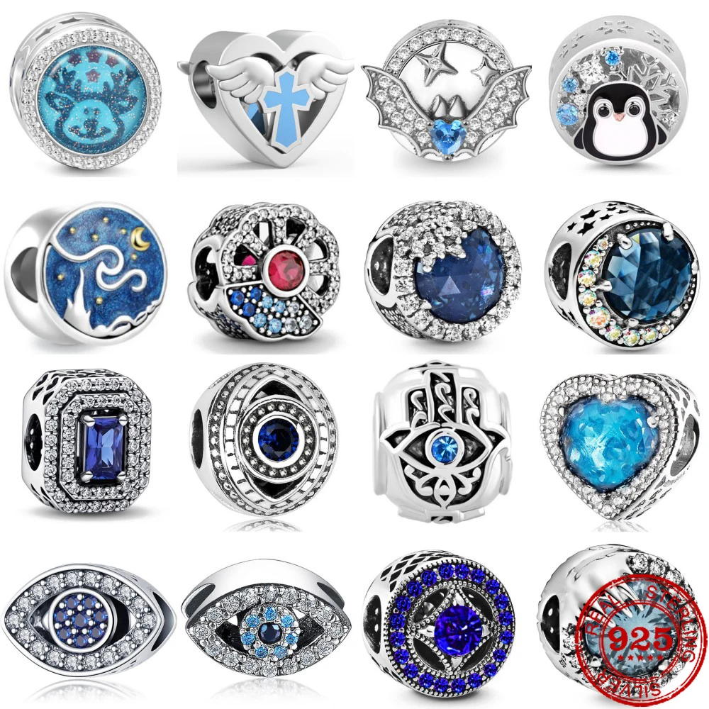 Nuovo 925 Sterling Silver Penguin Hands Bear Wings Eyes Ciondolo Charm Bead Fit Originale Pandora Bracciale Gingillo Gioielli Da Donna Fai Da Te
