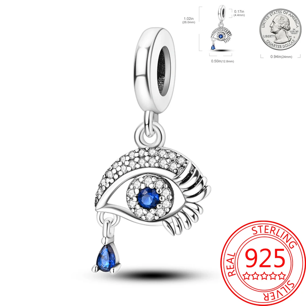Gioielli Originali 925 Sterling Silver Tearful Eye Pendant Fit Pandora Bracciale Boutique Lucky Pendant Gift