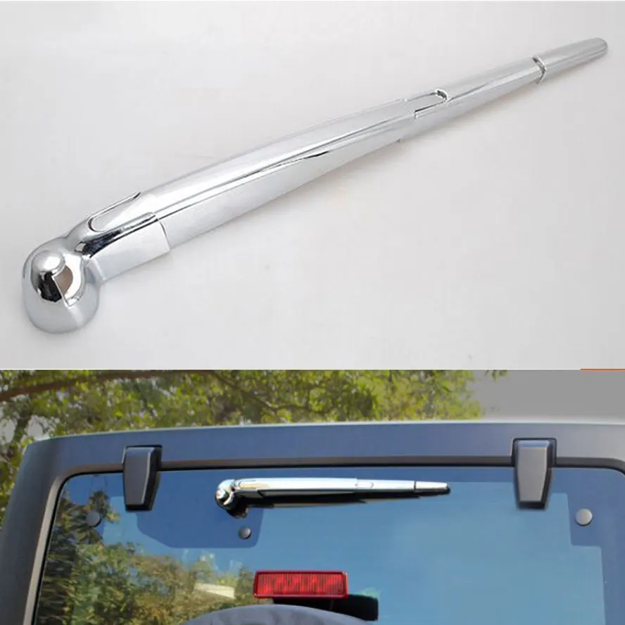 Auto Abs Cromato Posteriore Tergicristallo Parabrezza Pioggia Wiper Nozzle Copertura Trim Per Jeep Wrangler Car Styling Auto Decorazione Tergicristall