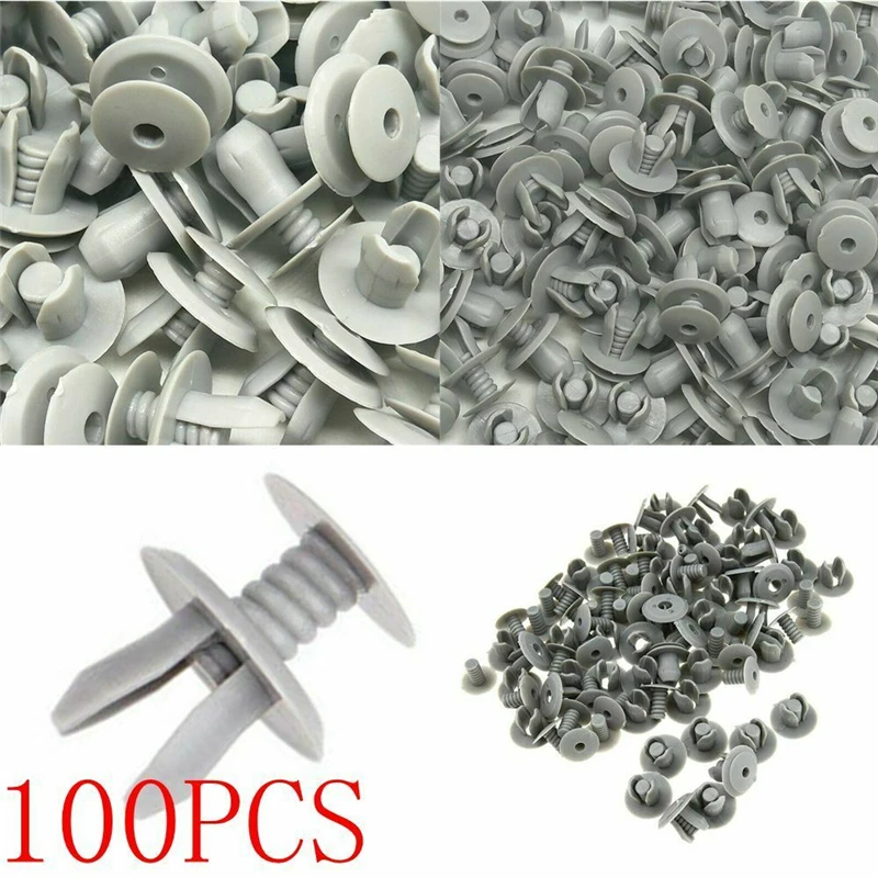 100Pcs Car Door Tetto Side Trim Panel Headliner Rivestimento Del Tappeto Fissaggio Clip Di Fissaggio Rivetto Per Vw T4 T5 Transporter 701867299