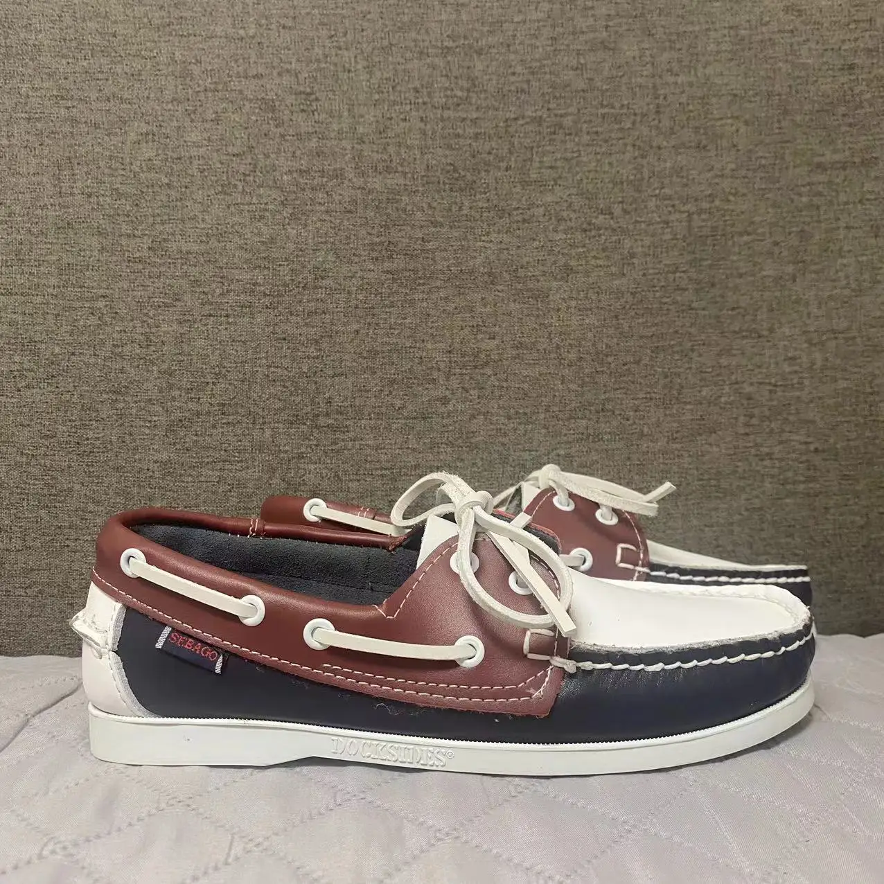 Uomo Homme Autentiche Scarpe Docksides-Scarpe Da Barca Stringate Con Punta Moc In Pelle Premium E990