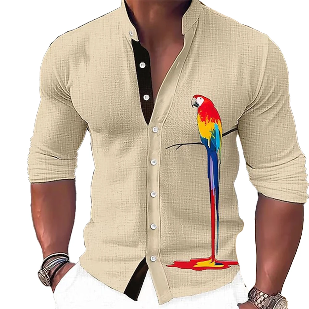 Top Shirt Button Down Casual Fitness Manica Lunga Mens Muscle Printed Shirt Slim Fit Brand New Comfort Regular