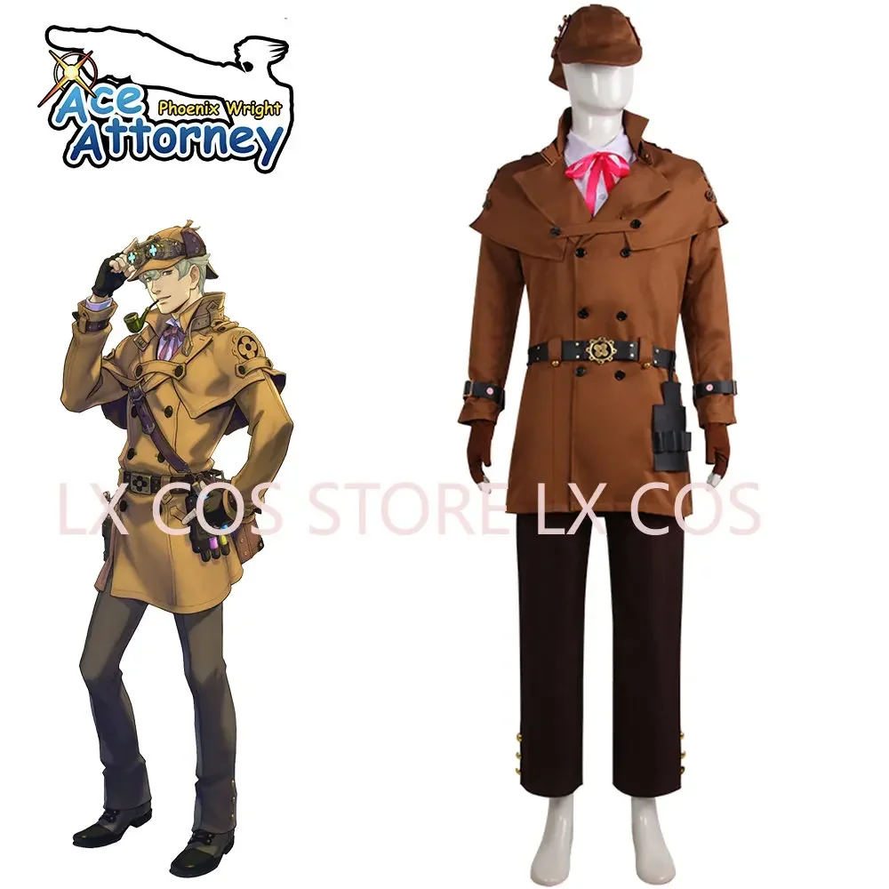 The Great Ace Advocator Chairs A Best Singal Great Detective Herlock Sholmes Uniform Halloween Outfit Costume Cosplay E001