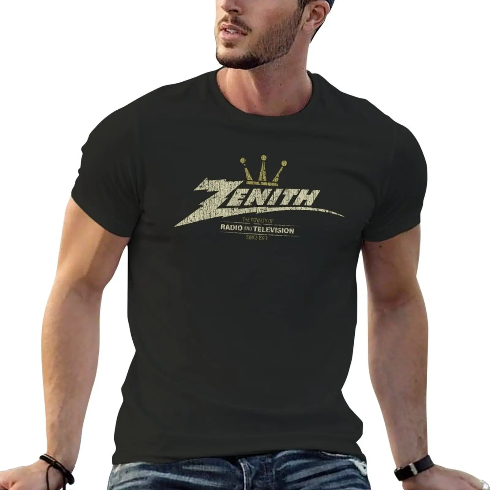 New Zenith Royalty Of Radio E Televisione 1923 T-Shirt Oversize T-Shirt Ragazzi Magliette Bianche Ragazzi Abbigliamento Uomo
